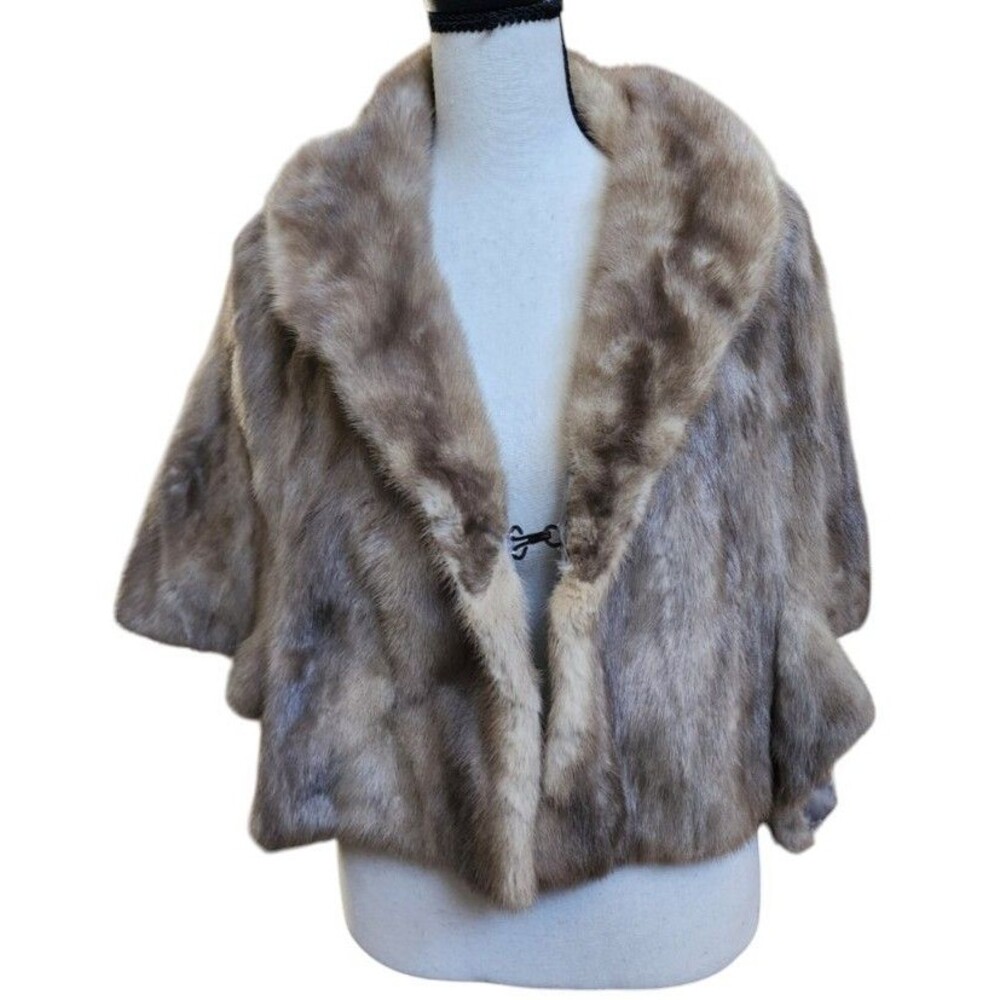 Pels Jensen Vintage Fur Shrug Copenhagen Designer Europe One Size Handmade